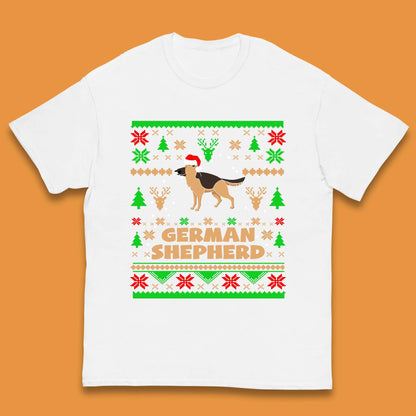 German Shepherd Dog Christmas Kids T-Shirt