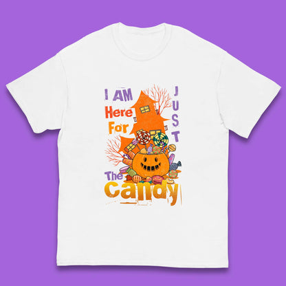 I'm Just Here For The Candy Halloween Trick Or Treat Kids T Shirt