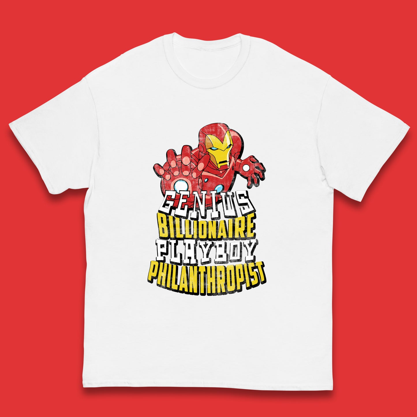 Tony Stark Quote Genius Billionaire Playboy Philanthropist Marvel Avenger Iron Man Superhero Movie Character Kids T Shirt