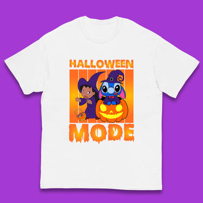 Halloween Mode Disney Lilo & Stitch Halloween Pumpkin Witch Hat Stitch Spooky Disneyland Trip Kids T Shirt