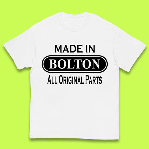 Made In Bolton All Original Parts Vintage Retro Birthday Town In Greater Manchester, England Gift Kids T Shirt