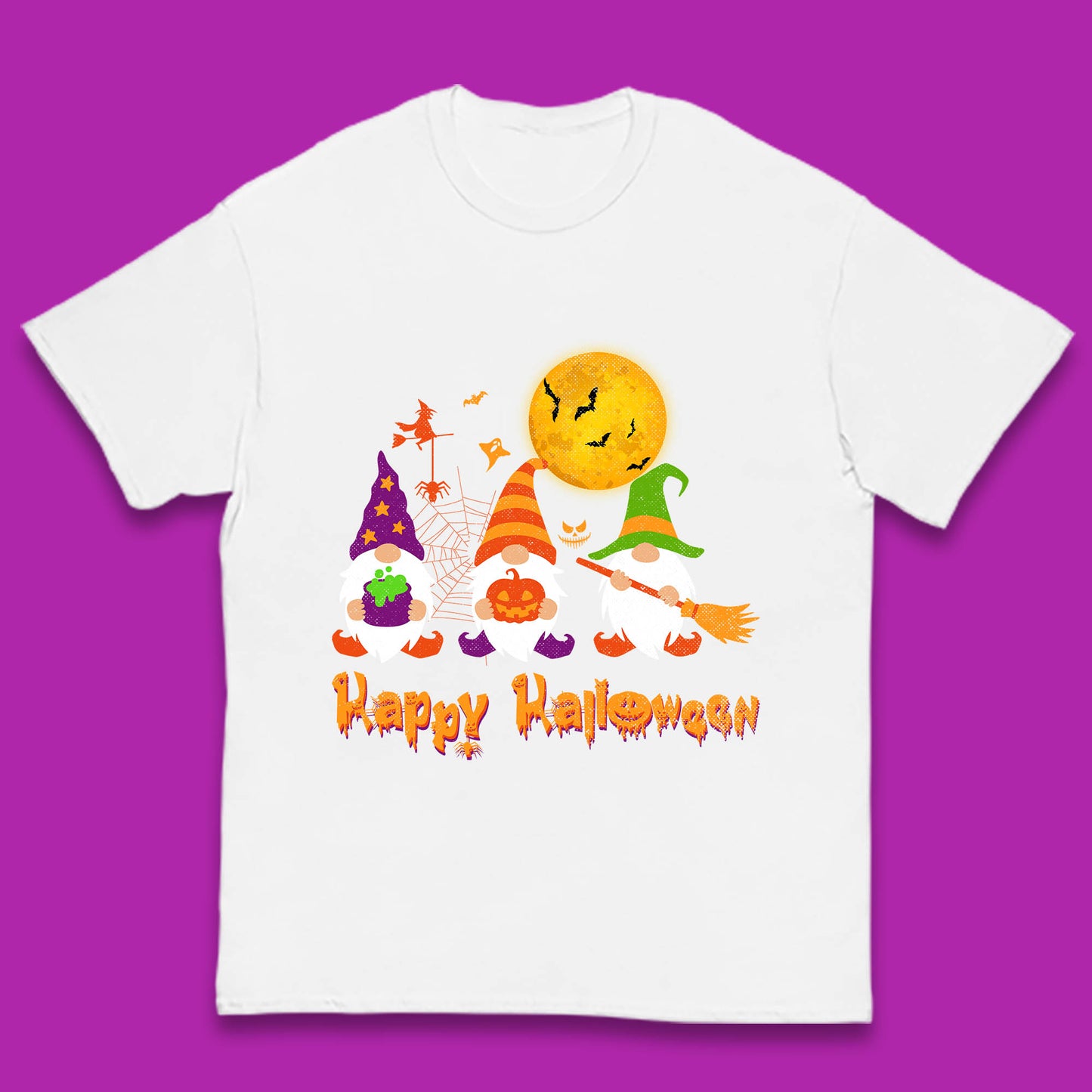 Happy Halloween Gnomies Spooky Witch Gnomes Scary Gnome Lover Kids T Shirt