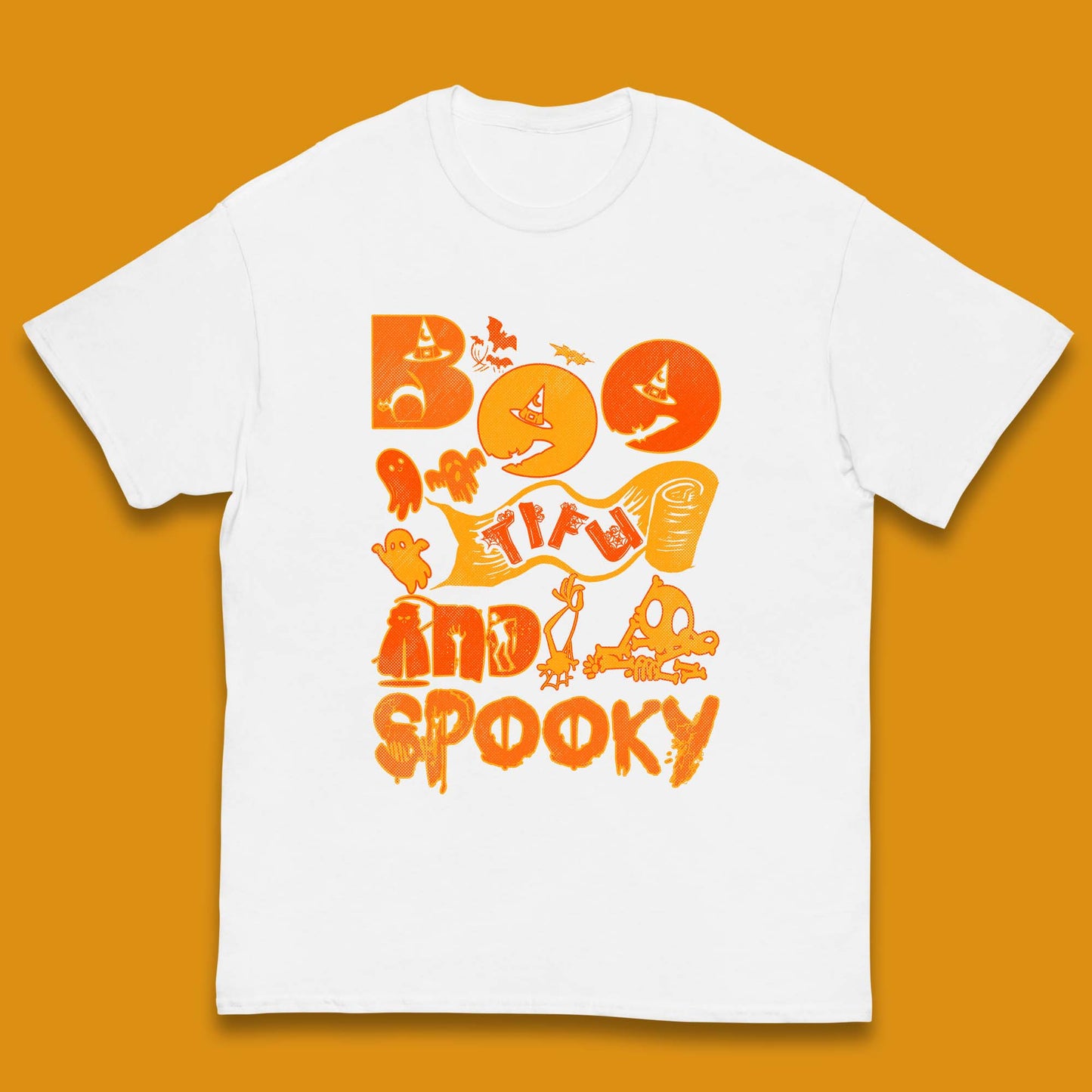 Boo Tiful and Spooky Halloween Horror Scary Boo Ghost Spooky Season Kids T Shirt