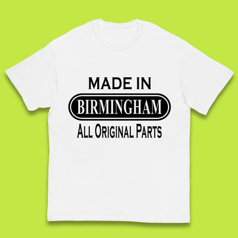 Made In Birmingham All Original Parts Vintage Retro Birthday City In England Gift Kids T Shirt