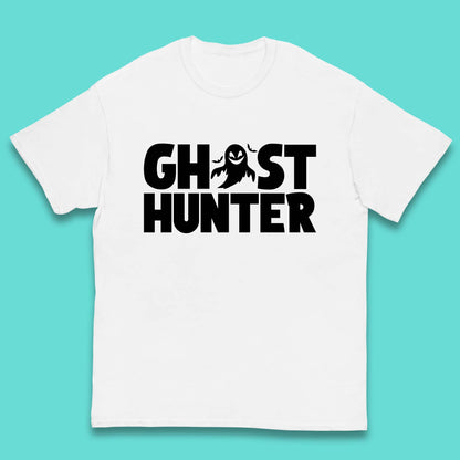 Ghost Hunter Halloween Haunted Ghostbusters Paranormal Investigator Kids T Shirt