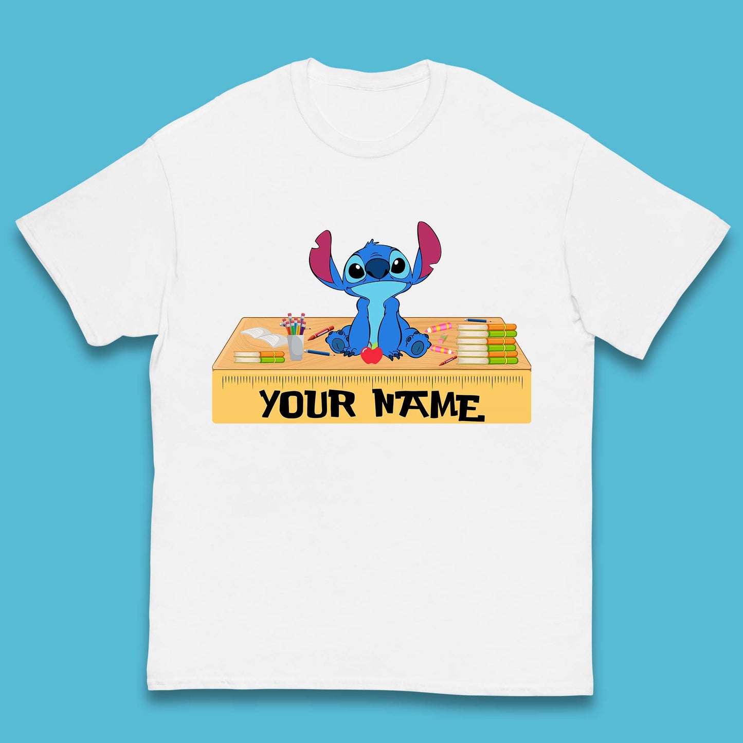 Personalised Disney Stitch Welcome Back To School Your Name Lilo & Stitch School First Day Of School Kids T Shirt