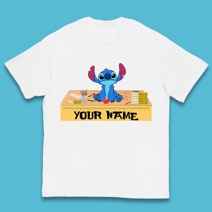 Personalised Disney Stitch Welcome Back To School Your Name Lilo & Stitch School First Day Of School Kids T Shirt