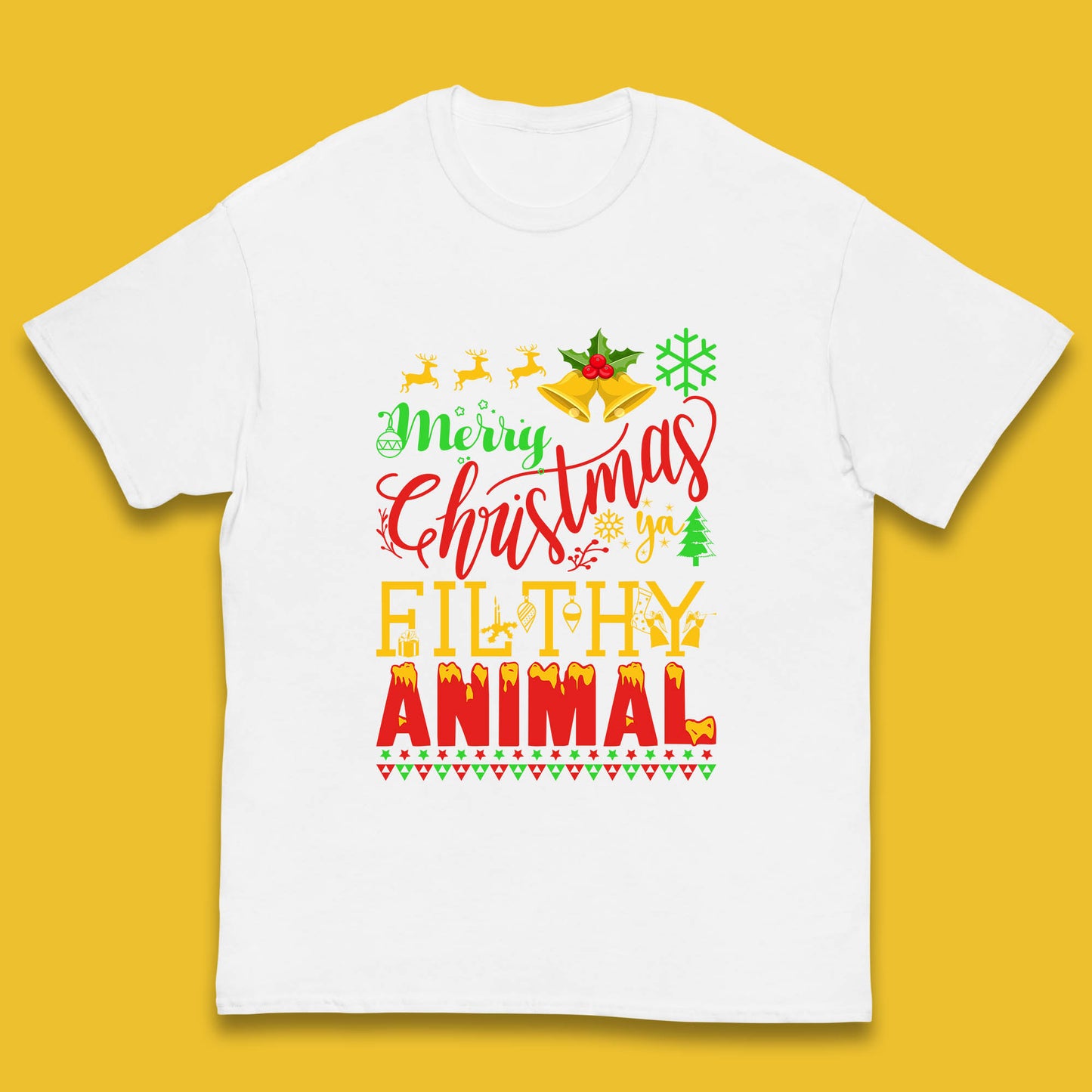 merry christmas ya filthy animal t shirt