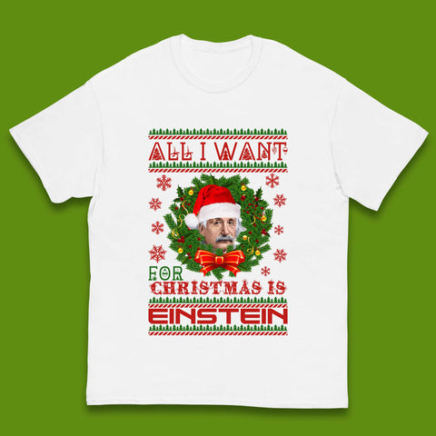 Want Einstein For Christmas Kids T-Shirt