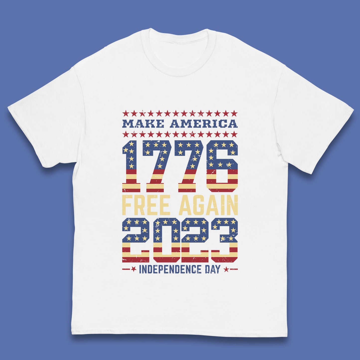 Make America Free Again 1776-2023 Independence Day Funny Free Speech Kids T Shirt