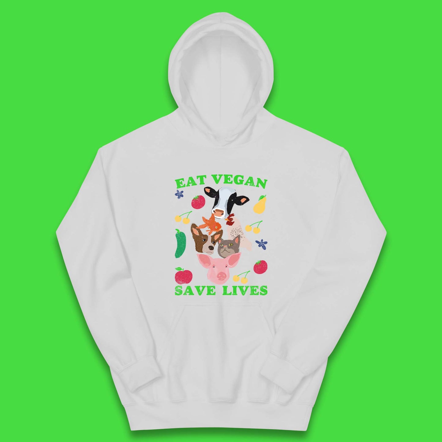 Eat Vegan Save Lives Kids Hoodie