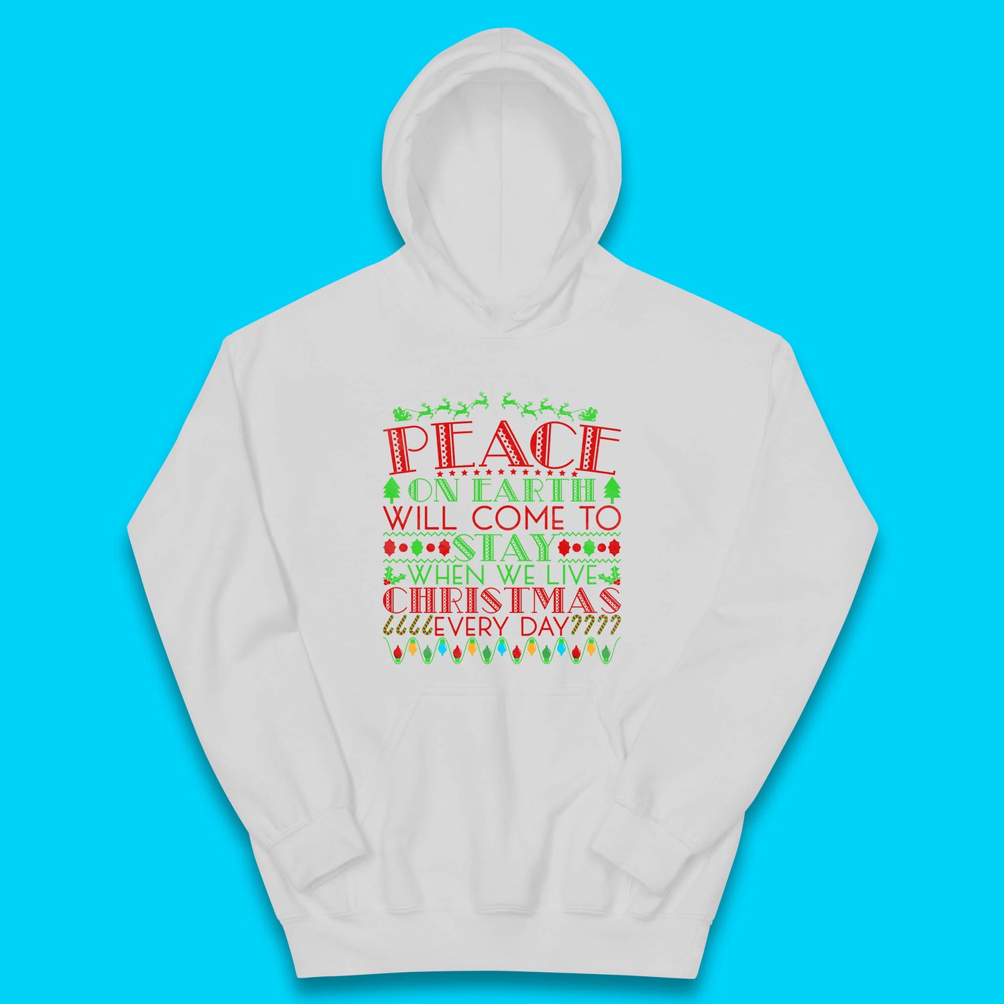 peace on earth christmas quote hoodie