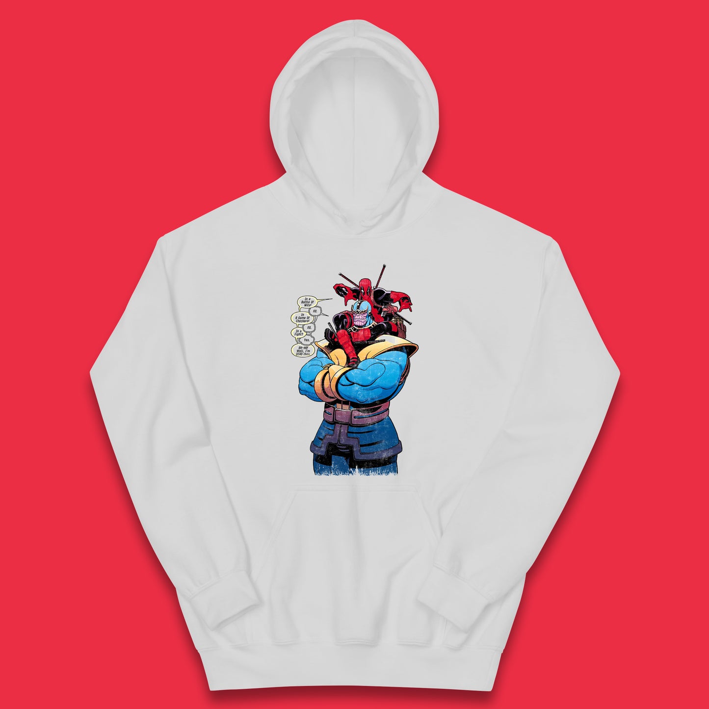 Marvel Comics Deadpool Minibus 3 Deadpool VS Thanos Comic Book Fictional Character Kids Hoodie