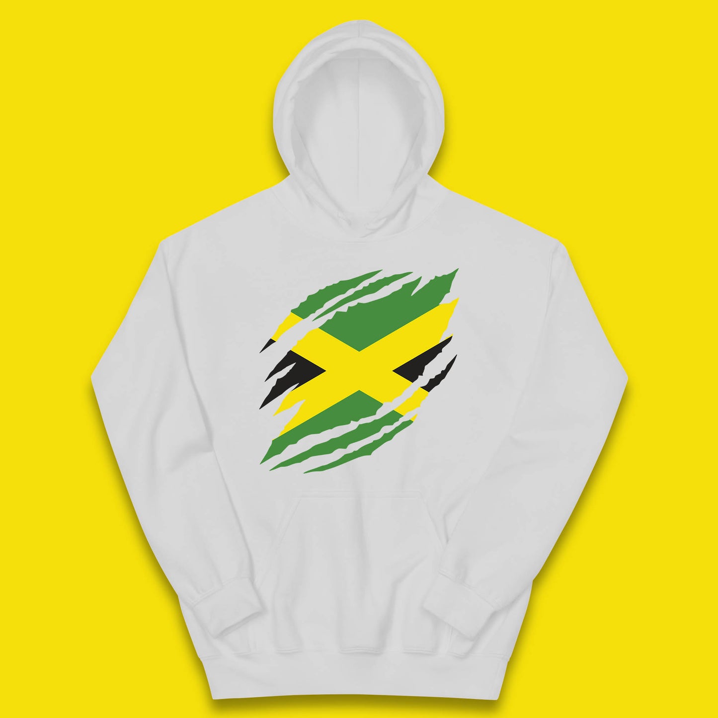 Distressed Jamaica Flag Jamaica Flag Caribbean Islander Sun Marley Kingston Jamaican Pride Patriotism Kids Hoodie