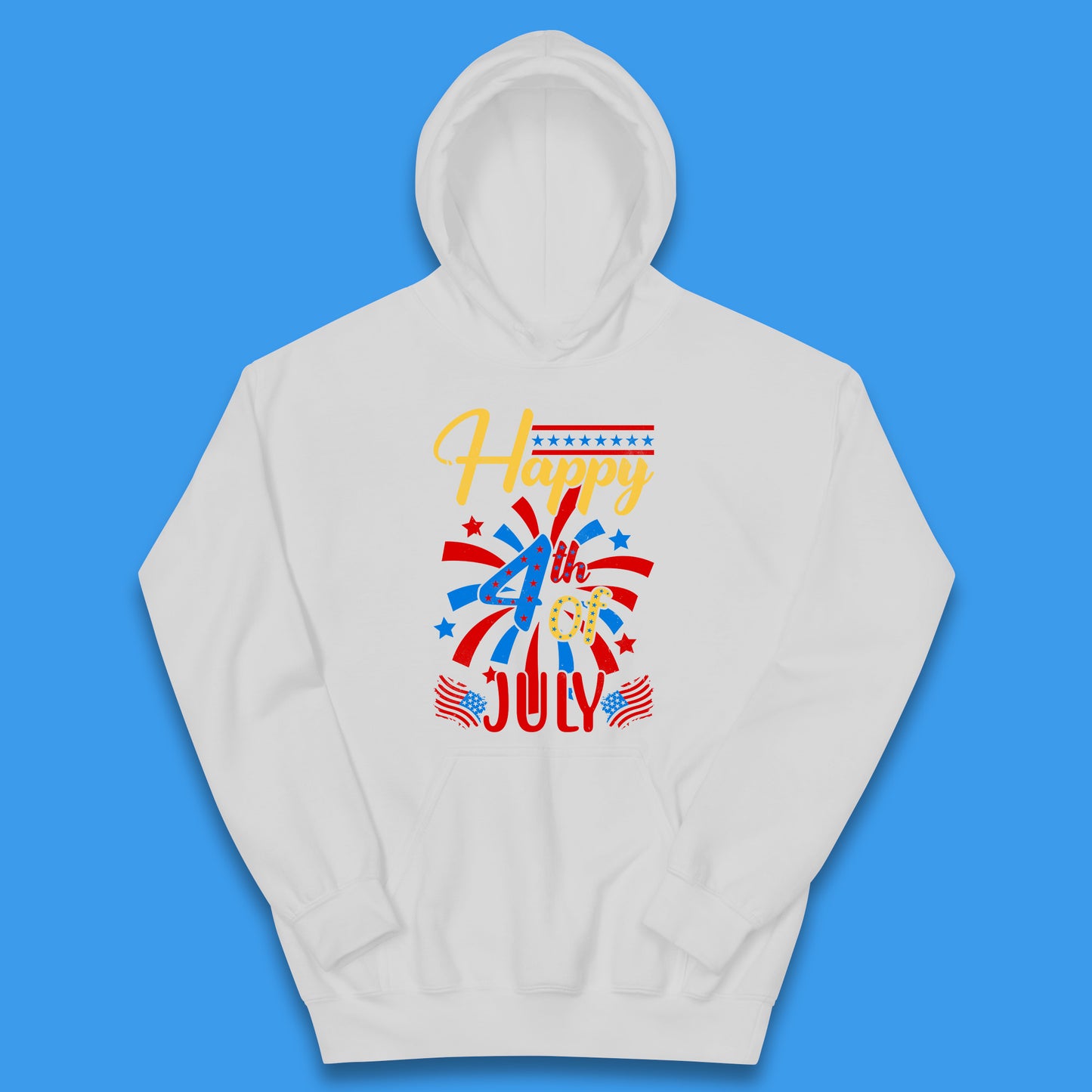 Happy 4th Of July USA Independence Day Celebration Patriotic Kids Hoodie