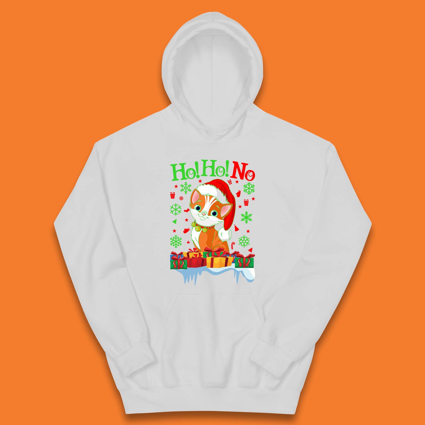 ho ho no christmas cat hoodie