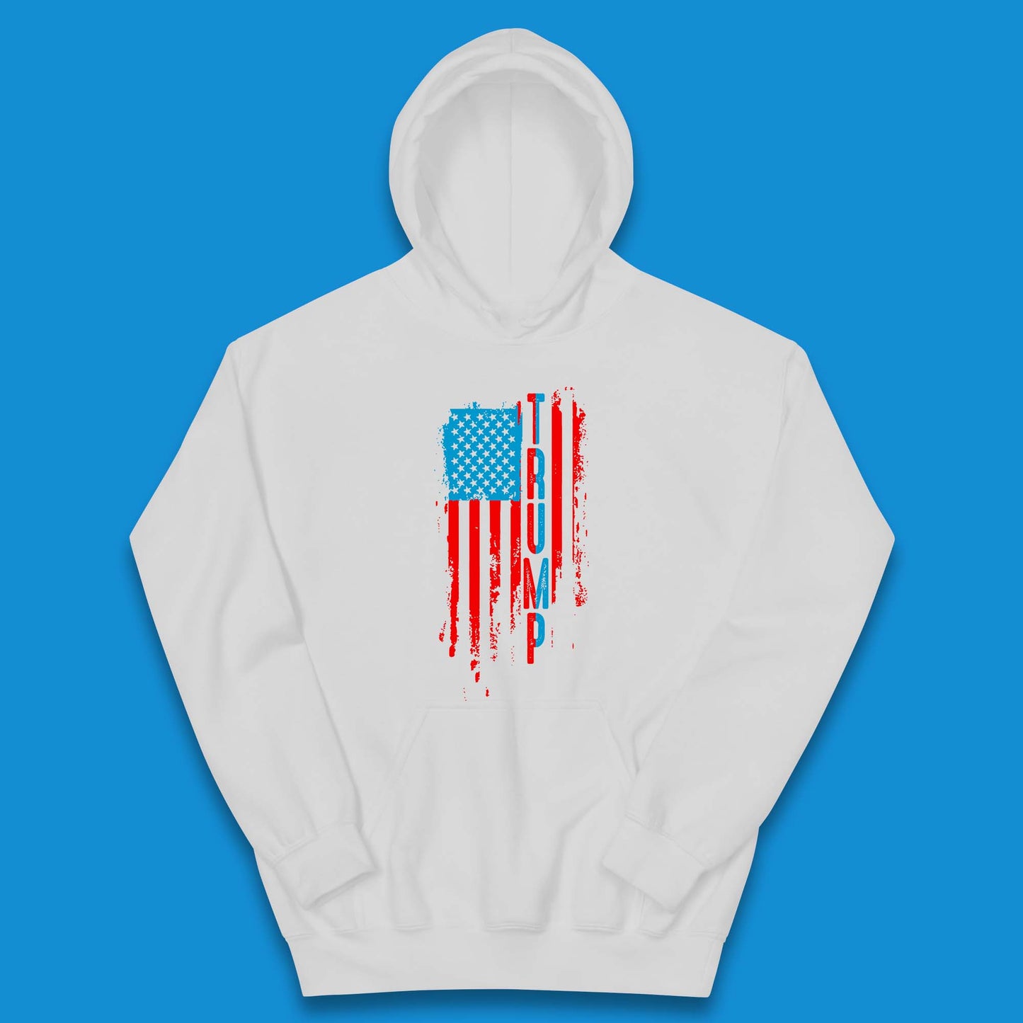 Trump's America USA Flag Patriotic Donald Trump Pro America Election 2024 Kids Hoodie