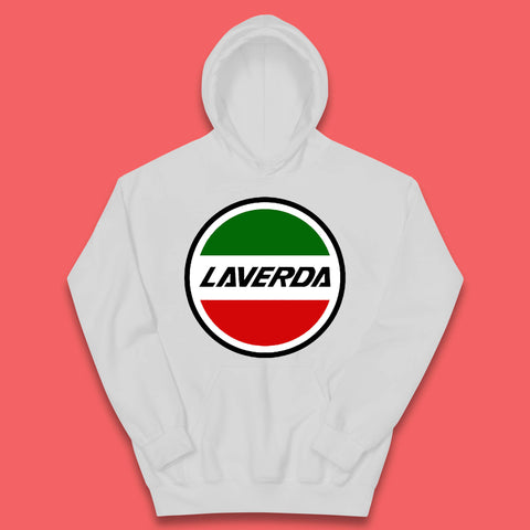 Laverda Motorcycle Vintage Logo Italian Motorcycle A Passion For Excellence Kids Hoodie
