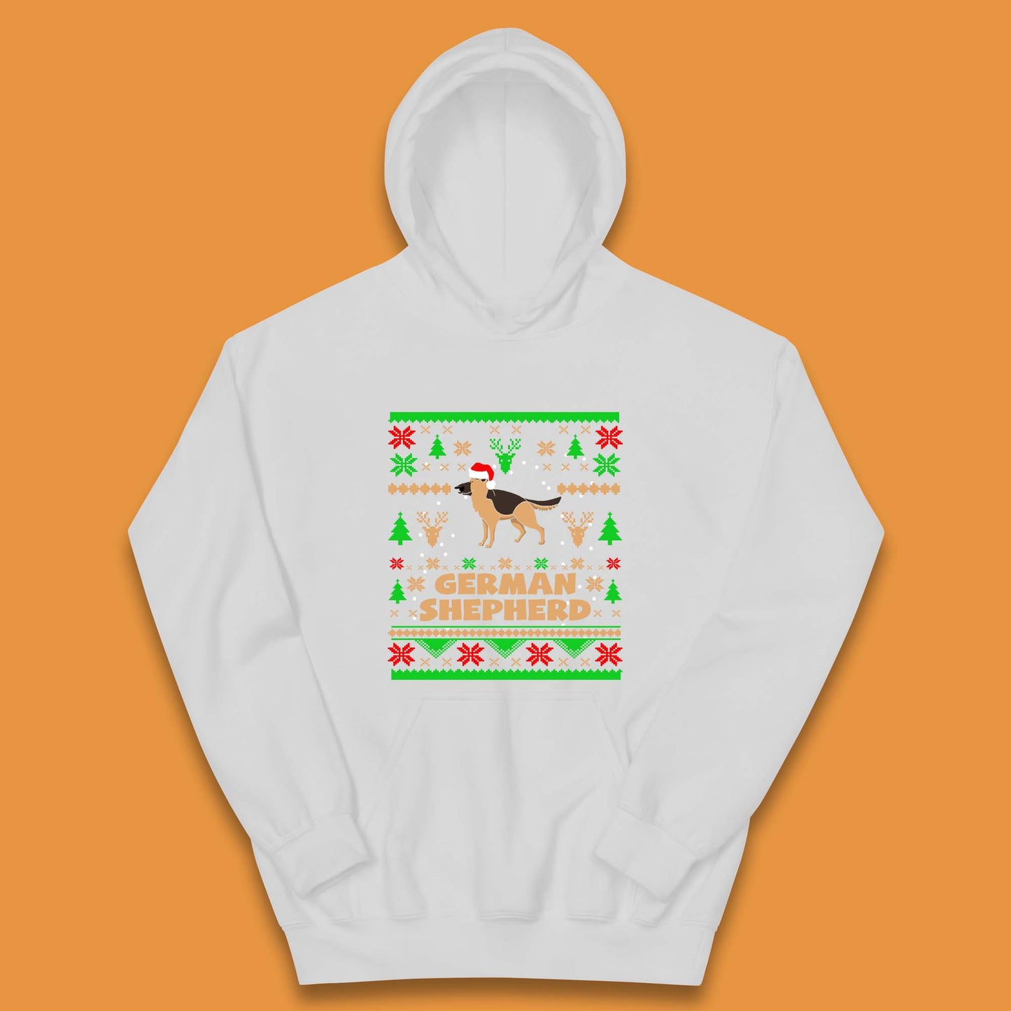 German Shepherd Dog Christmas Kids Hoodie