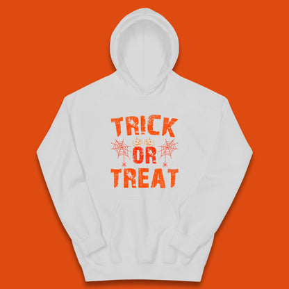 Trick Or Treat Happy Halloween Horror Scary Spooky Season Vibes Kids Hoodie