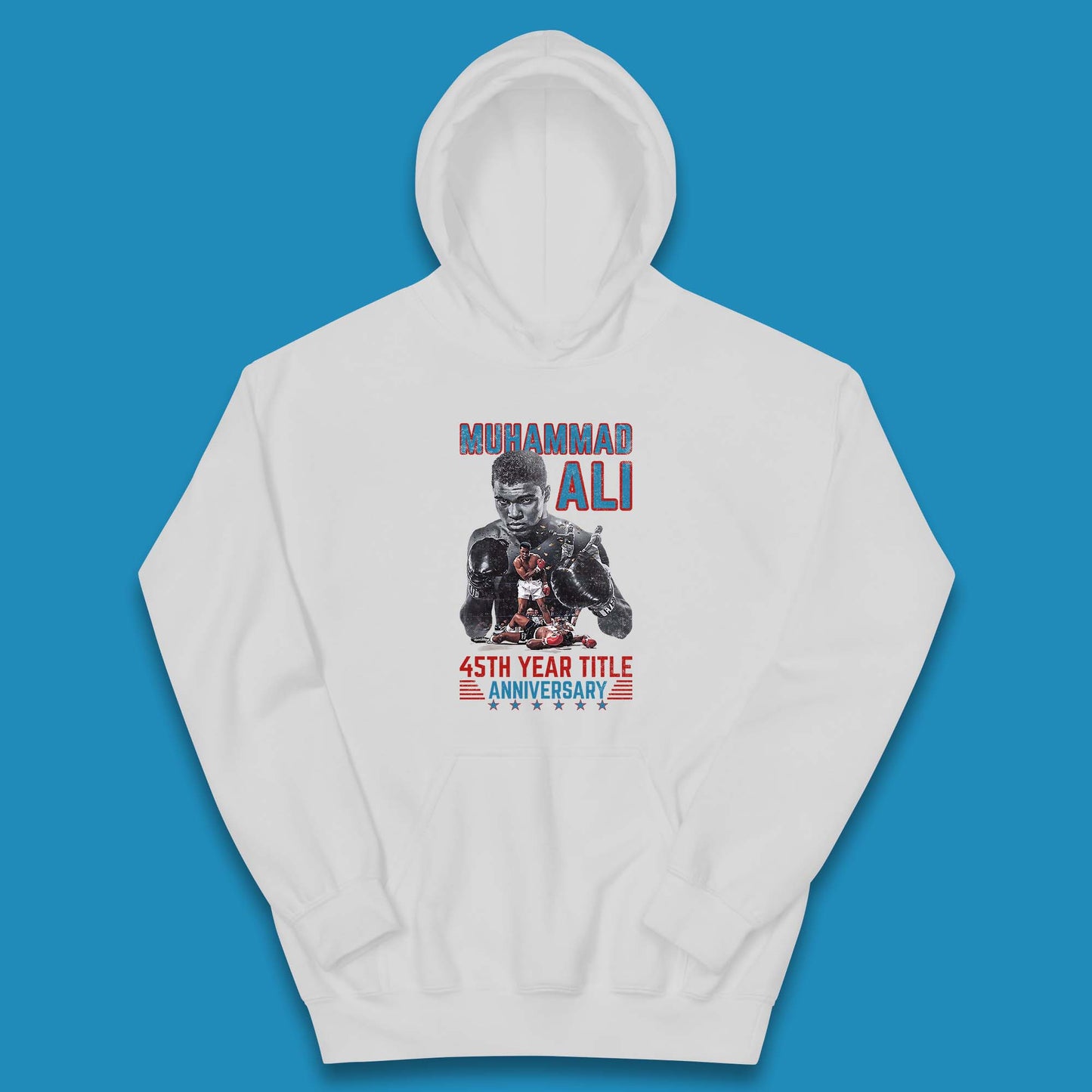 Muhammad Ali 45th Year Title Anniversary American Heavyweight Boxer World Boxing Champion Kids Hoodie