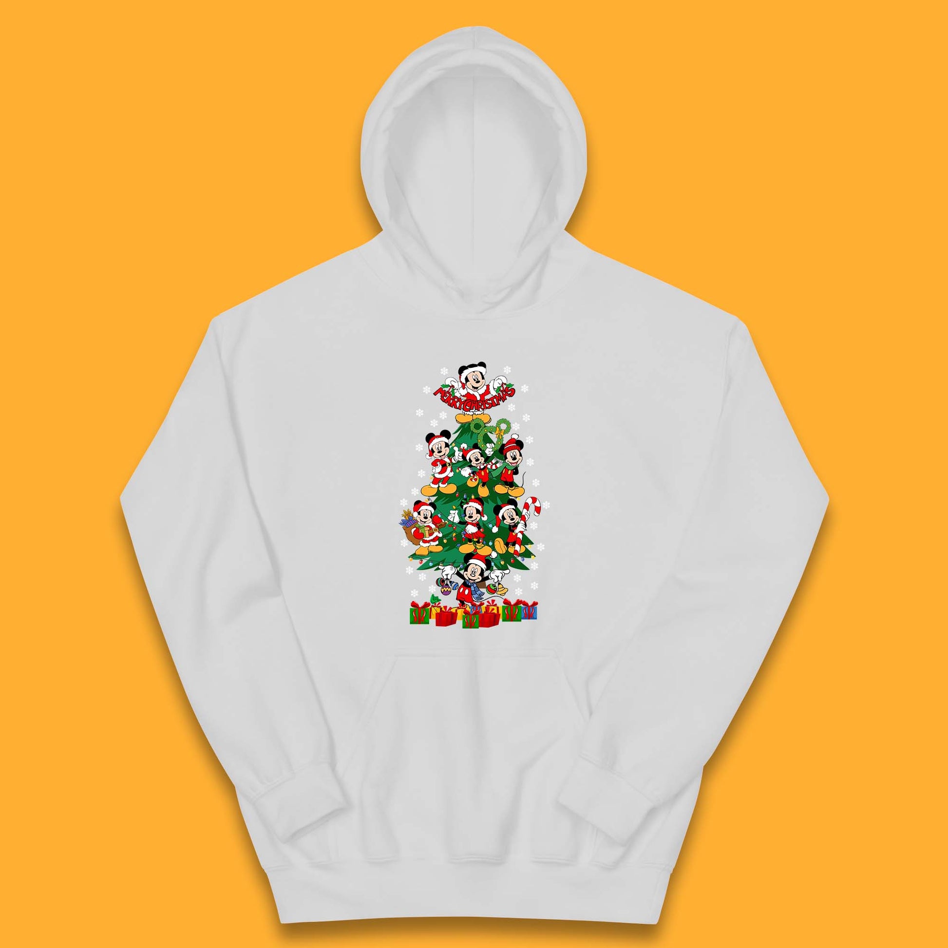 mickey mouse christmas tree hoodie