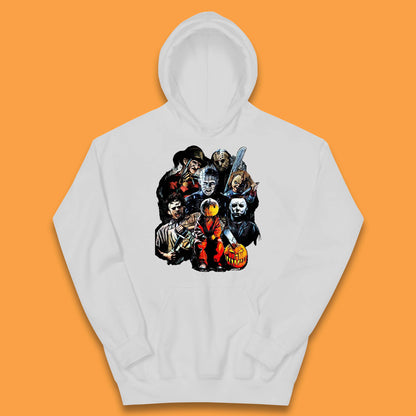 Halloween Horror Movie Characters Friends Halloween Villians Serial Killers Kids Hoodie