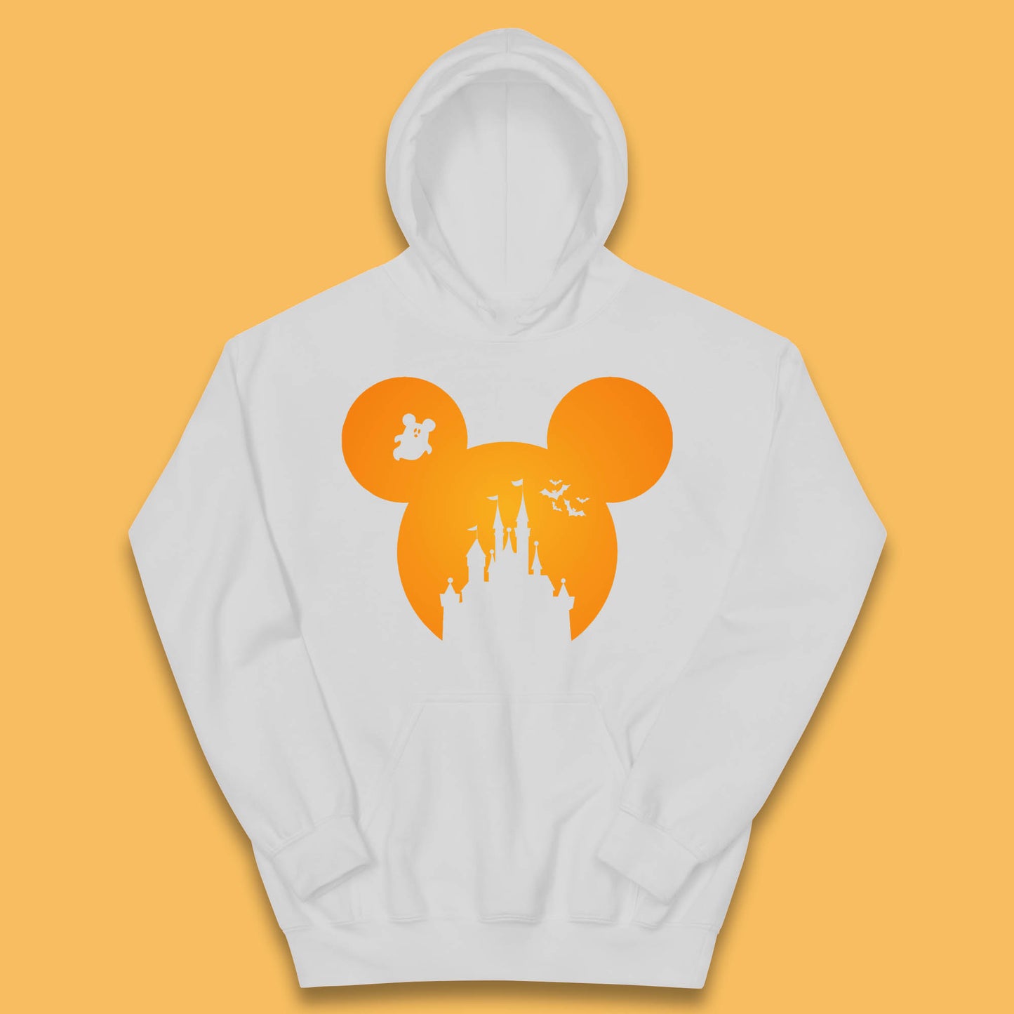 Disney Mickey Mouse Happy Halloween Disney Castle Halloween Scary Boo Flying Bats Kids Hoodie