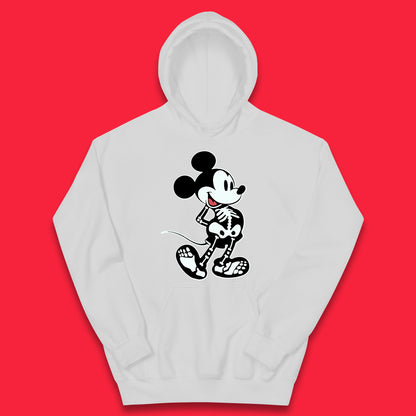 Disney Mickey Mouse Skeleton Funny Horror Scary Cartoon Character Mickey Skull Disneyland Vacation Trip Disney World Kids Hoodie