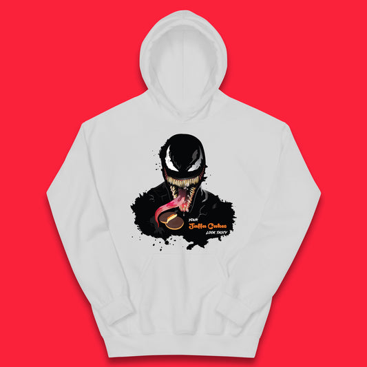 Venom Your Jaffa Cakes Look Tasty Marvel Avengers Venom Face Marvel Comics Movie Character Kids Hoodie