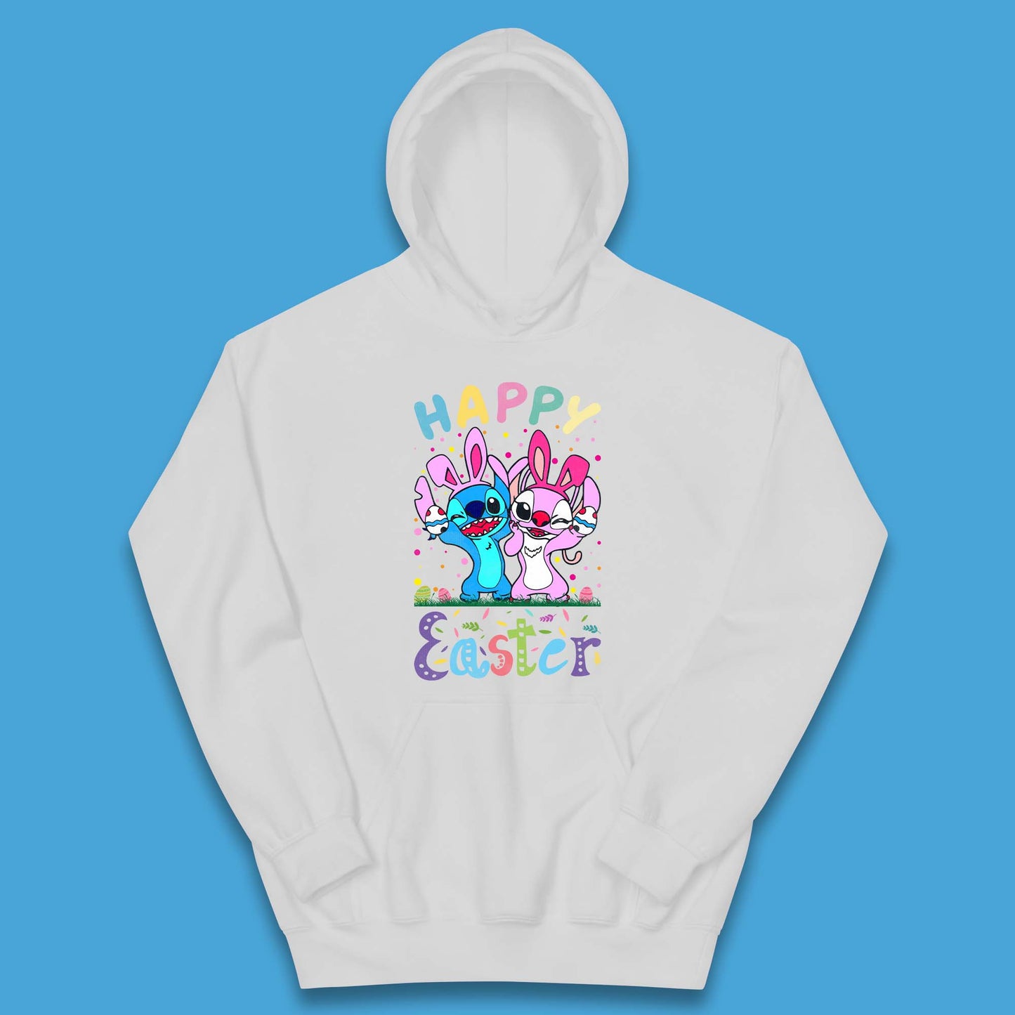 Happy Easter Stitch Kids Hoodie