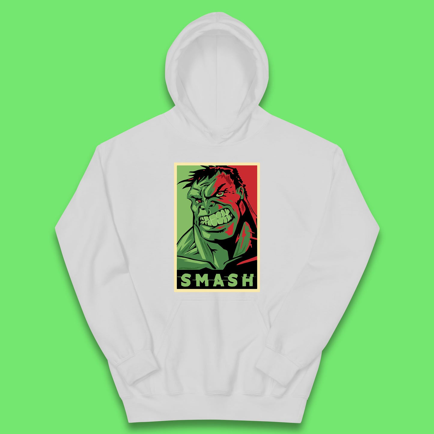 Marvels Avengers The Incredible Hulk Angry Face Smash Hulk Giant Man Hulk Superhero Movie Character Kids Hoodie