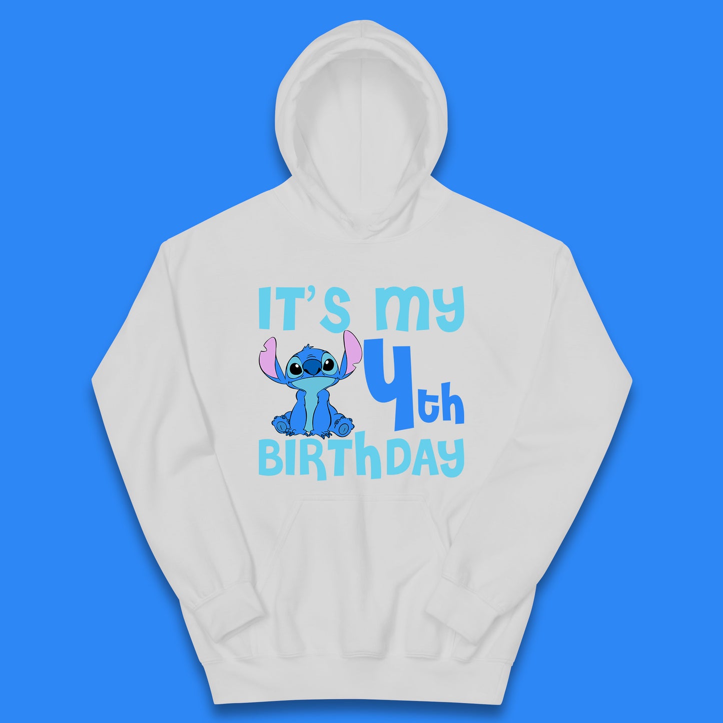 Personalised It's My Birthday Disney Stitch Custom Birthday Year Lilo & Stitch Birthday Party Kids Hoodie