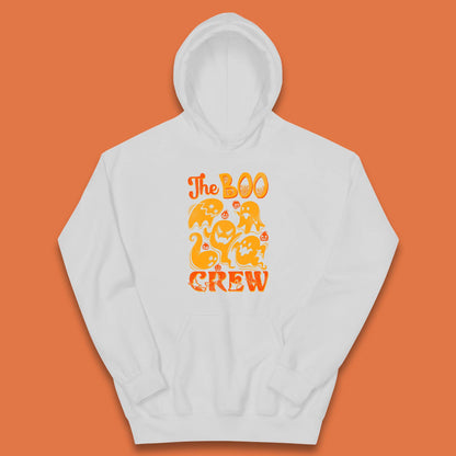 The Boo Crew Halloween Horror Scary Boo Ghost Squad Spooky Vibes Kids Hoodie