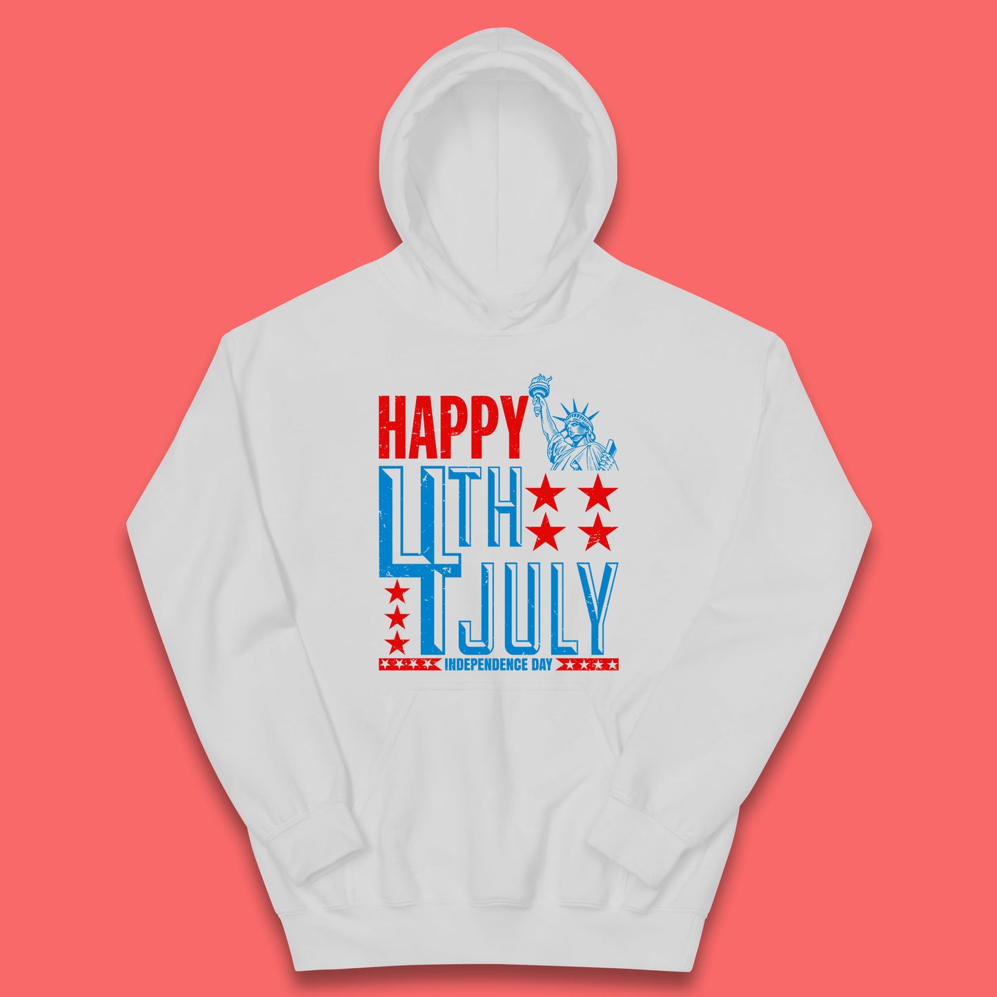 Happy 4th Of July Independence Day Statue Of Liberty Patriotic Celebration Kids Hoodie