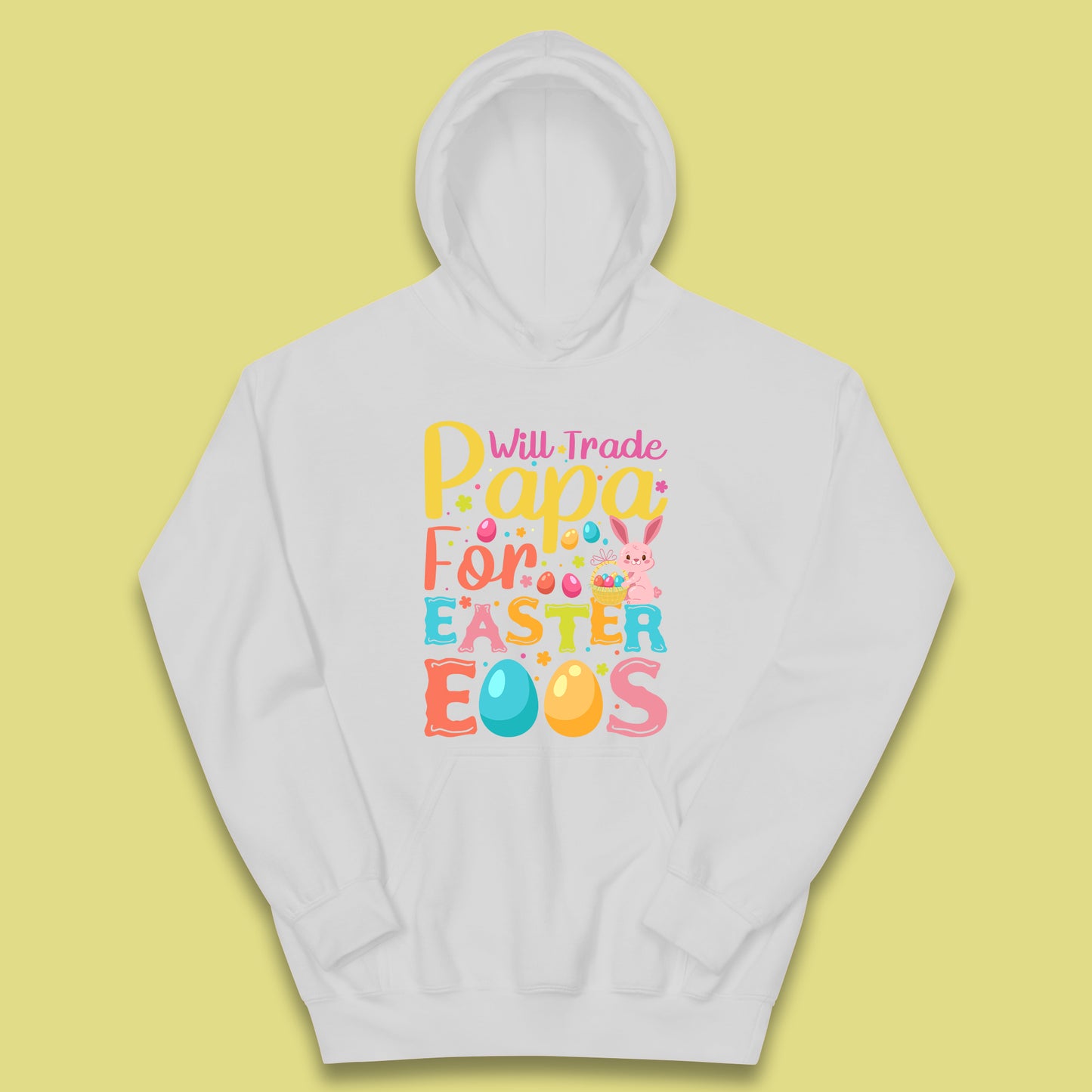 Papa For Easter Eggs Kids Hoodie