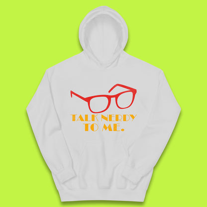 Talk Nerdy To Me Funny Geeky Nerd Glasses Coder Developer Programmer Book Lover Kids Hoodie