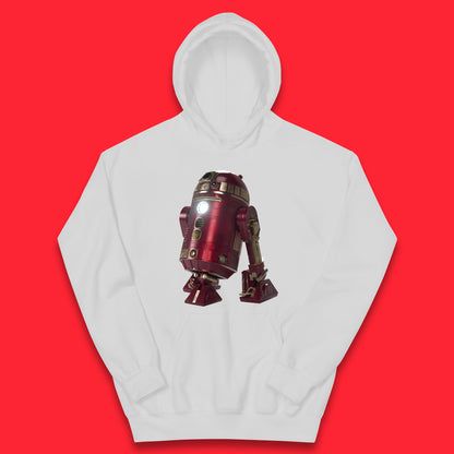 The Iron Man Spoof R2-D2 The Clone Wars Galaxy's Edge Trip R2D2 Ready To Rock Star Wars 46th Anniversary Kids Hoodie