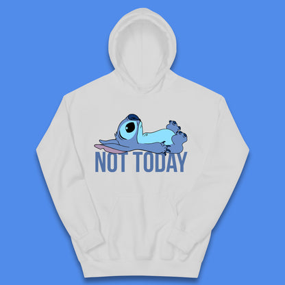 Lazzy Disney Ohana Not Today Laying Ohana Lilo & Stitich Disneyland Cartoon Character Walt Disney Kids Hoodie