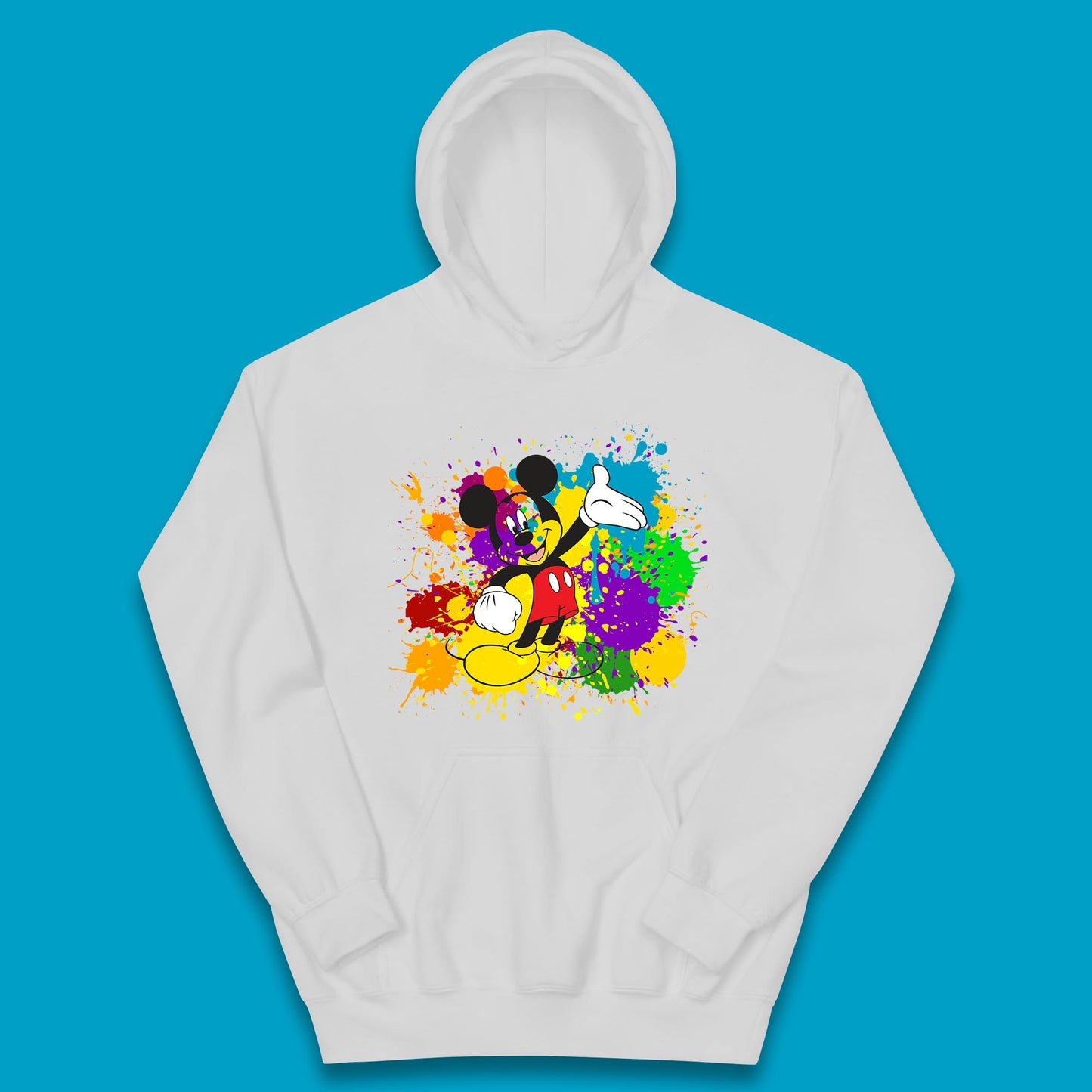 Abstract Paint Splashing On Disney Mickey Mouse Disneyland Trip Kids Hoodie