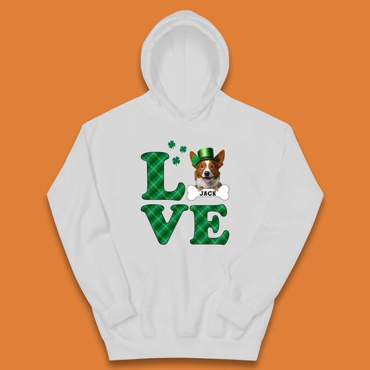 Personalised Love St. Patrick's Dog Kids Hoodie