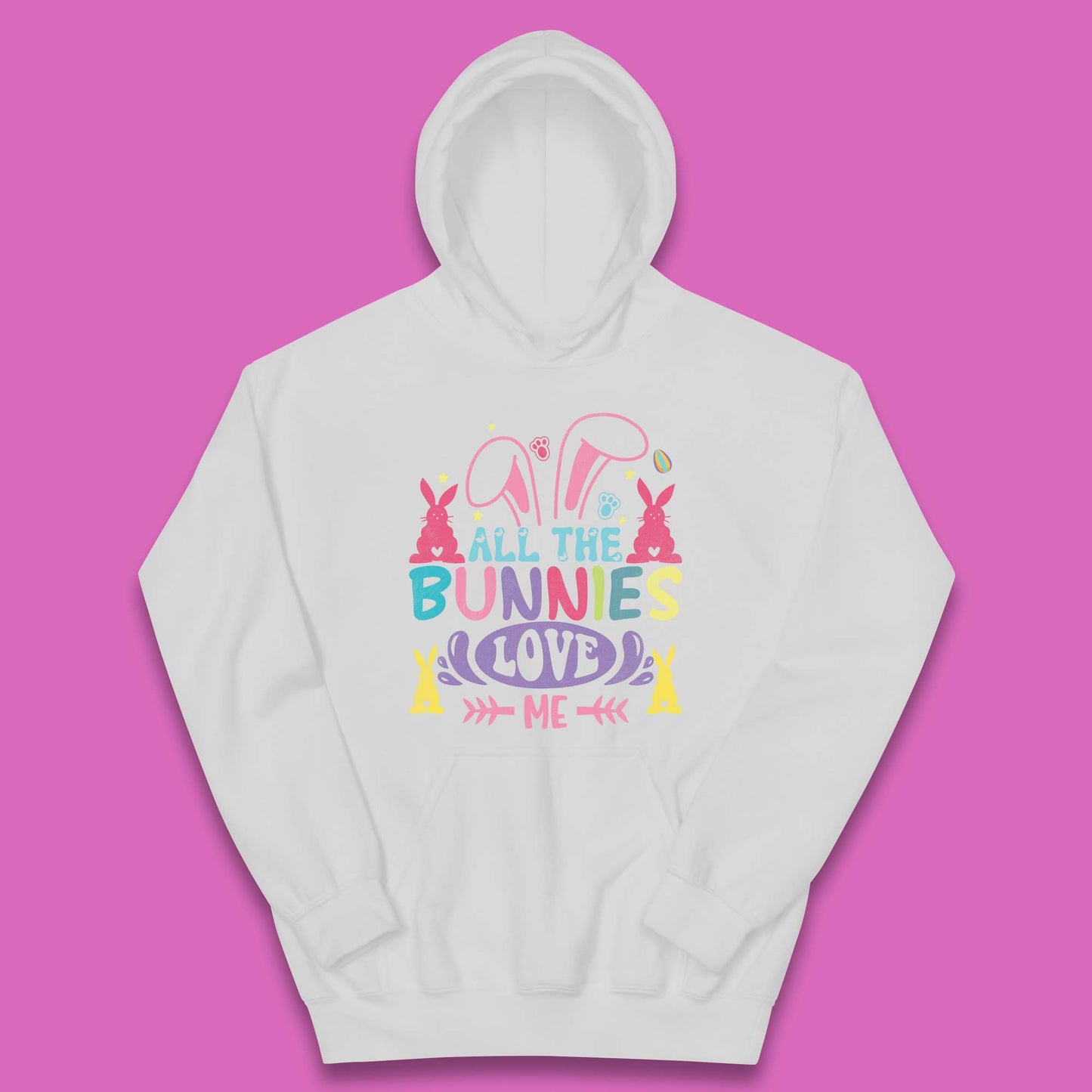 All The Bunnies Love Me Kids Hoodie