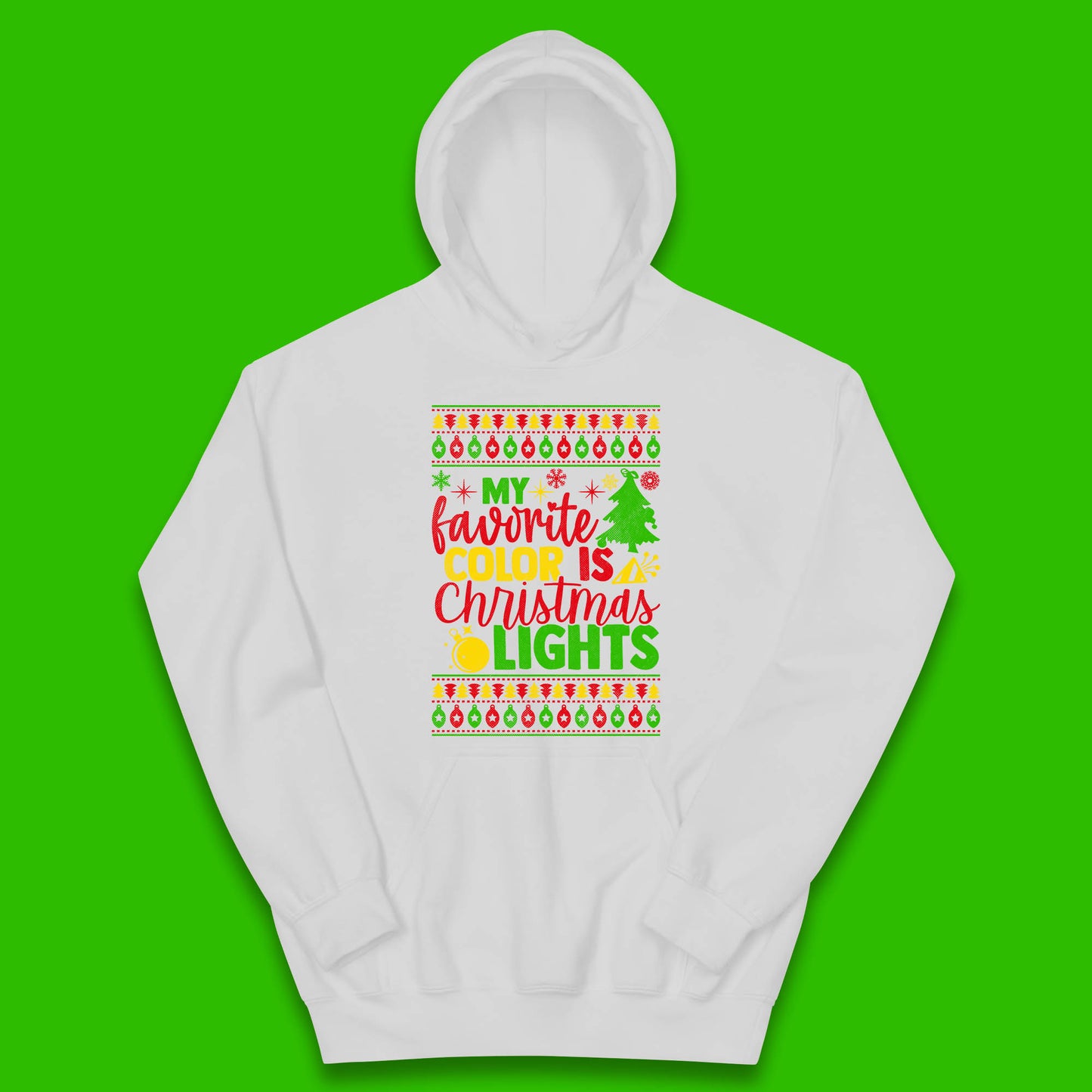 my favorite color is christmas lights hoodie