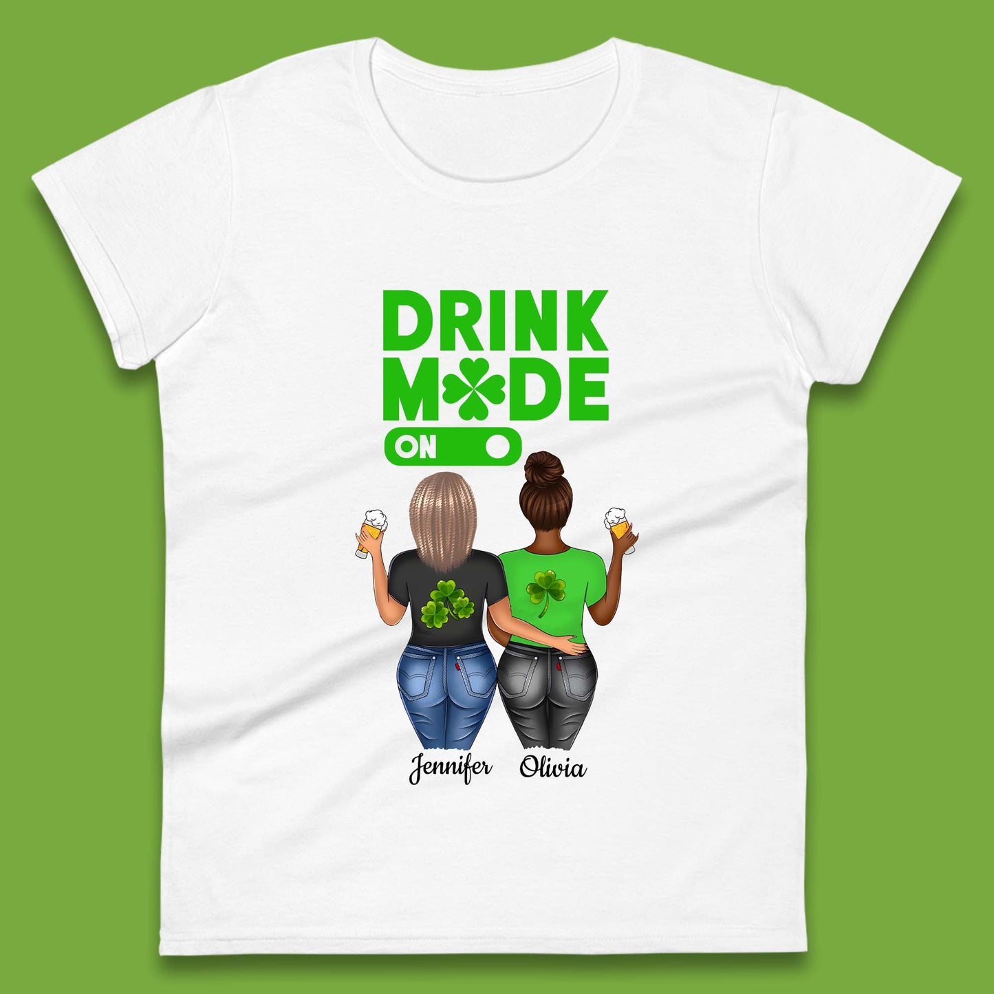 Personalised Drink Mode On Womens T-Shirt