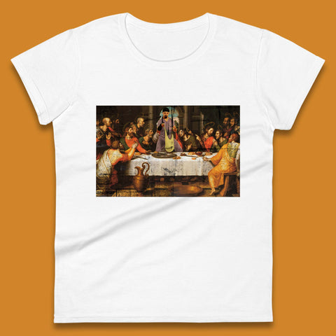 Jesus Quintana The Big Lebowski Dude Last Supper By Juan De Juanes Christmas Religious Christian Motives Womens Tee Top