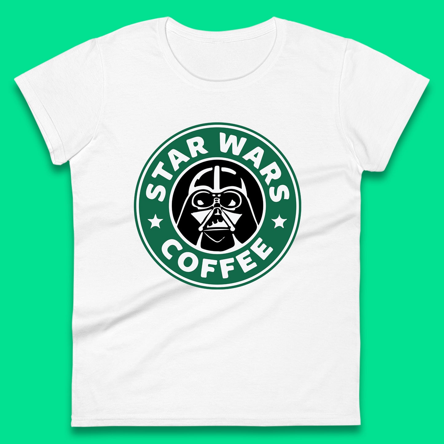 Sci-fi Action Adventure Movie Character Darth Vader Star Wars Coffee Starbucks Coffee Spoof Star Wars 46th Anniversary Womens Tee Top