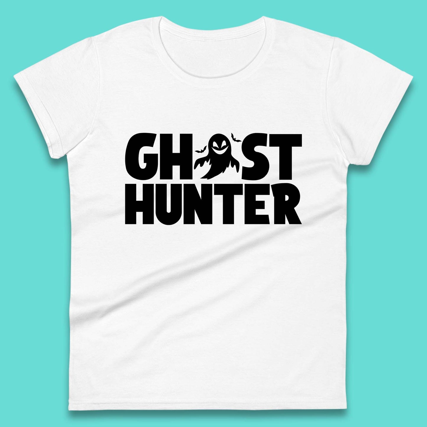 Ghost Hunter Halloween Haunted Ghostbusters Paranormal Investigator Womens Tee Top