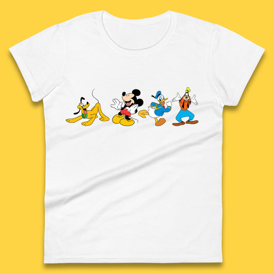 Mickey And Friends Mickey Mouse Daisy Duck Pluto Goofy Donald Duck Disney Group Disney Best Friends Womens Tee Top