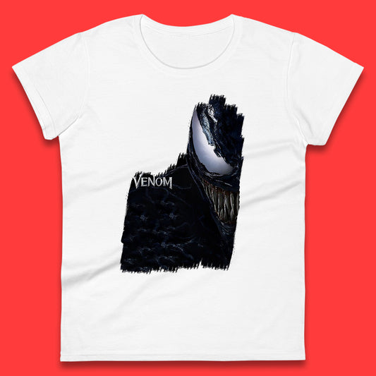 Angry Venom Amoled Half Face And Body Logo Marvel Avengers Superheros Movie Character Womens Tee Top