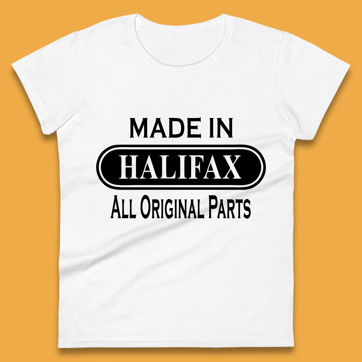 Made In Halifax All Original Parts Vintage Retro Birthday Town in  West Yorkshire, England Gift Womens Tee Top